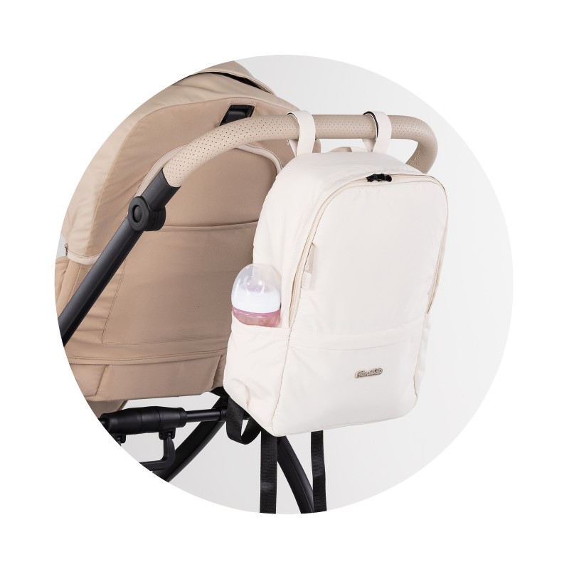 Backpack/ Diaper bag for stroller latte