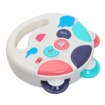 Musical tambourine with light and sound