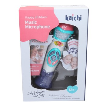Recording microphone with music and light blue
