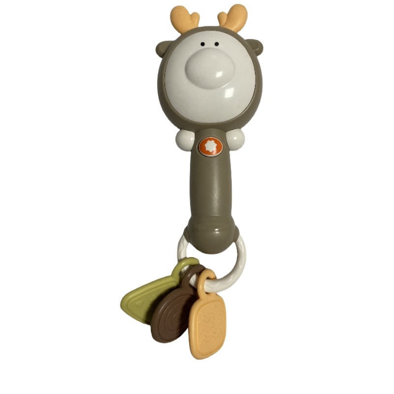 Musical stick with light and rattles Deer