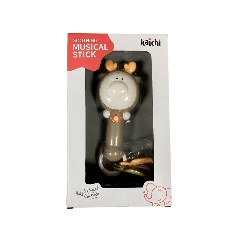 Musical stick with light and rattles Deer