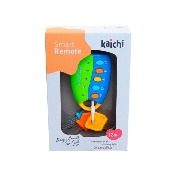 Kid's toy remote control and keys blue