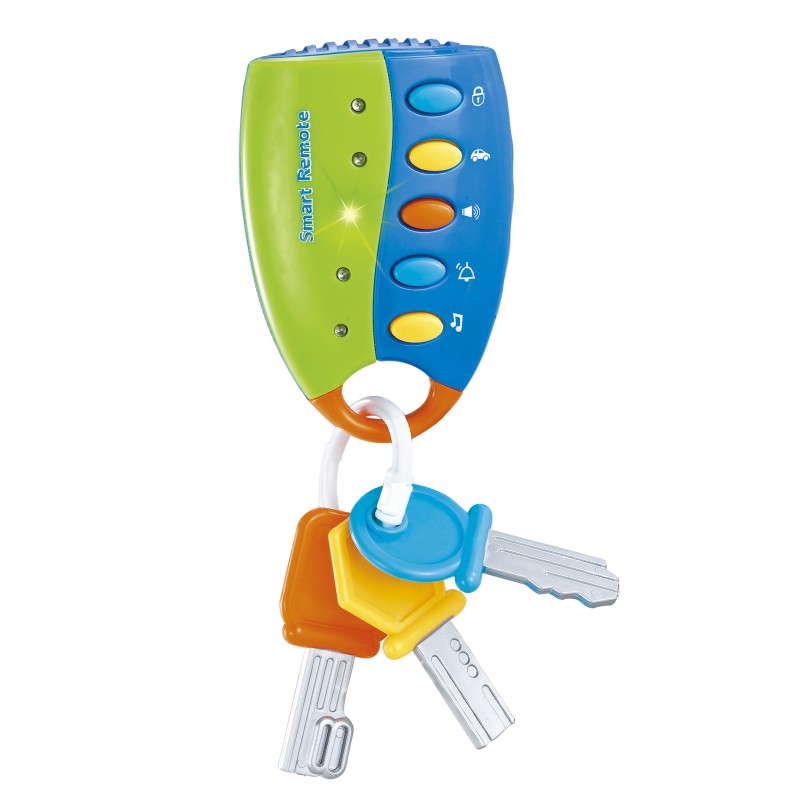 Kids toy remote control and keys blue