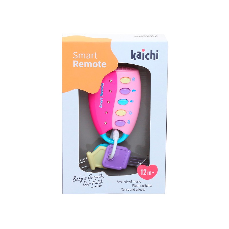 Kids toy remote control and keys pink