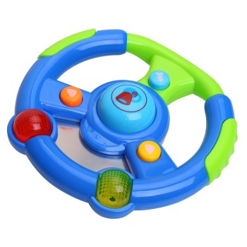 Kid's toy steering wheel with remote control and keys