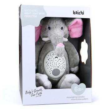 Plush toy with projector and music Elephant