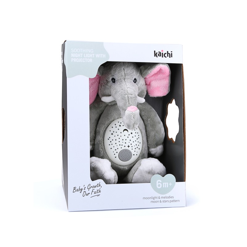 Plush toy with projector and music Elephant