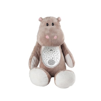 Plush toy with projector and music Hippo