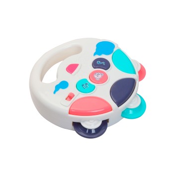 Musical tambourine with light and sound