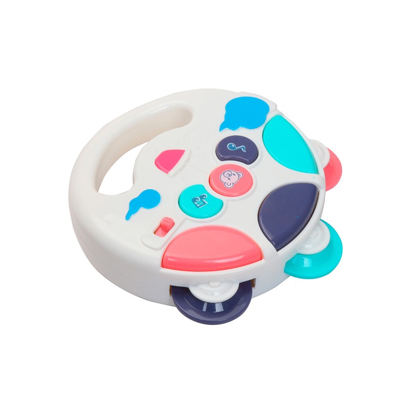 Musical tambourine with light and sound