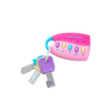 Kid's toy remote control and keys pink