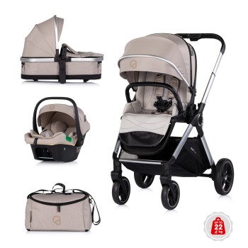 Baby stroller 3 in 1 "Euphoria" latte