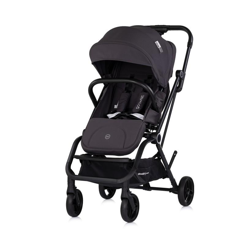 Baby stroller with 360 rotation GO TWIST charcoal
