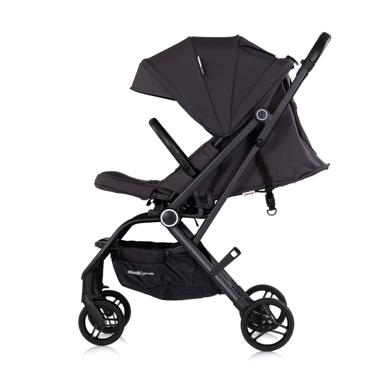 Baby stroller with 360 rotation GO TWIST charcoal