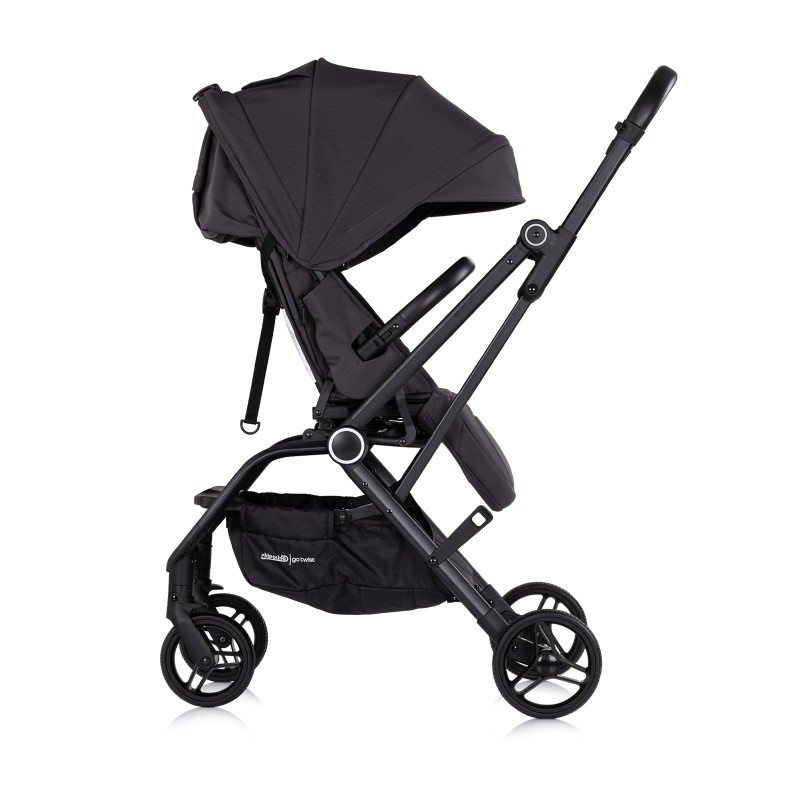 Baby stroller with 360 rotation GO TWIST charcoal