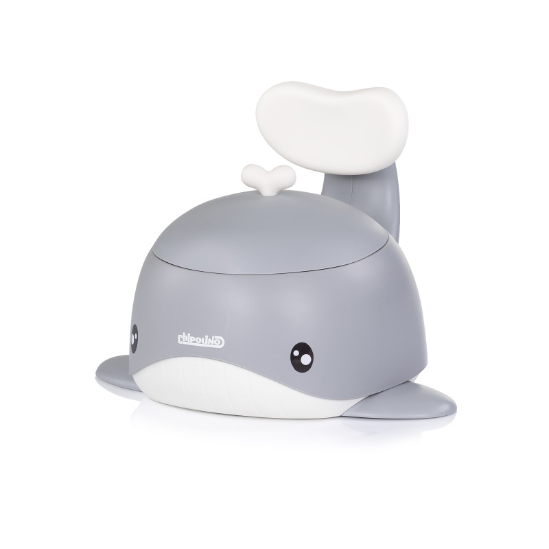 Baby potty with lid and backrest Baby Whale grey