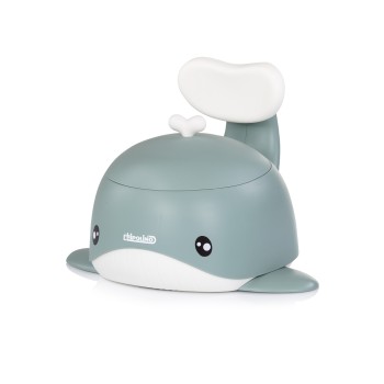 Baby potty with lid and backrest Baby Whale green