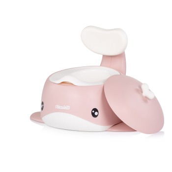 Baby potty with lid and backrest Baby Whale pink