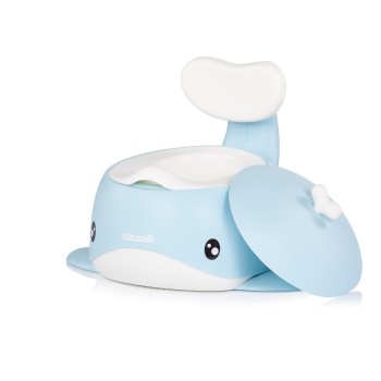 Baby potty with lid and backrest Baby Whale blue