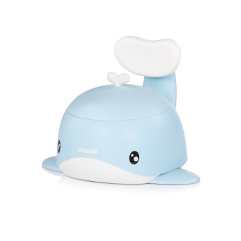 Baby potty with lid and backrest Baby Whale blue