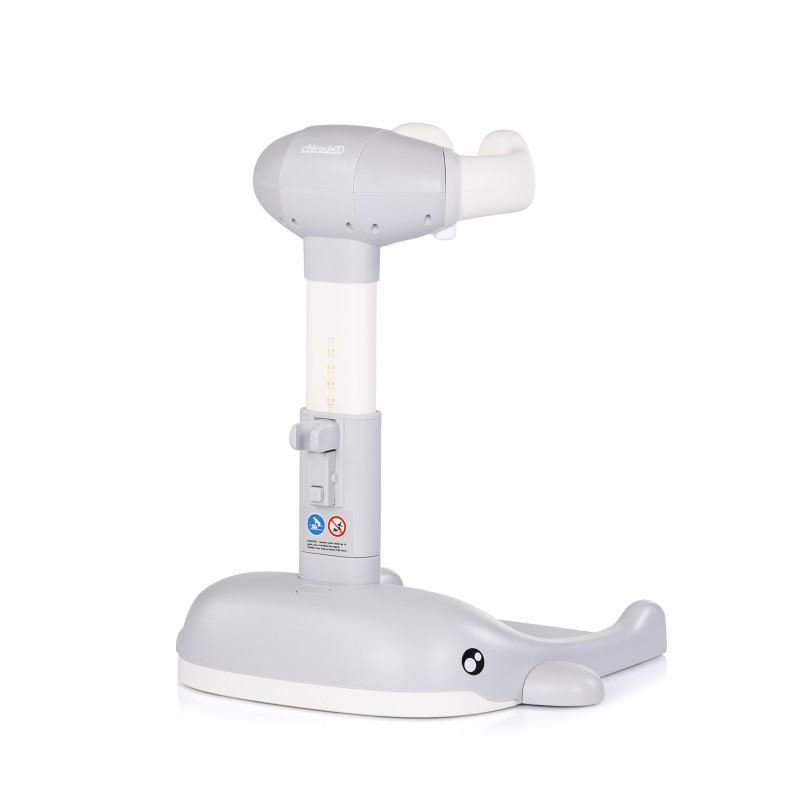 Shower bath support stand Baby Whale grey
