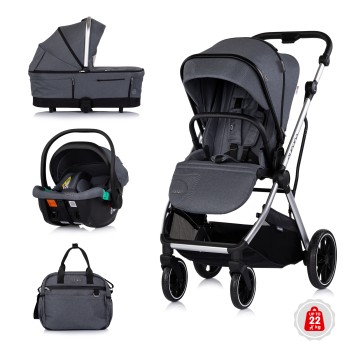 Baby stroller 3 in 1 "Aurora" charcoal