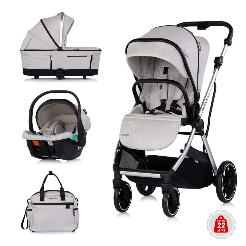 Baby stroller 3 in 1 Aurora platinum