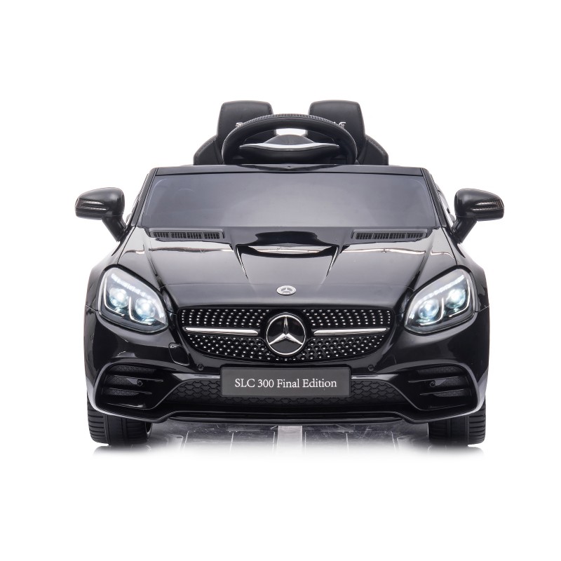 Battery operated car Mercedes Benz SLC300 LUX  black,EVA wheels, leather seat