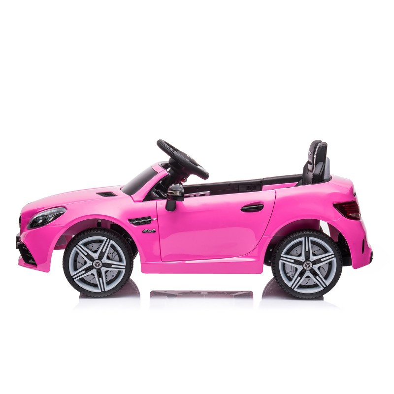 Battery operated car Mercedes Benz SLC300 LUX pink, EVA wheels, leather seat
