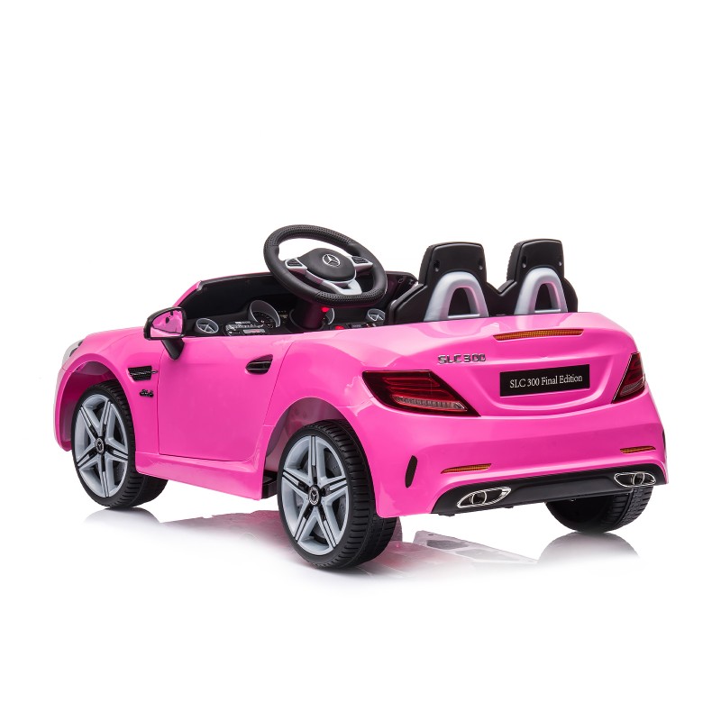 Battery operated car Mercedes Benz SLC300 LUX pink, EVA wheels, leather seat