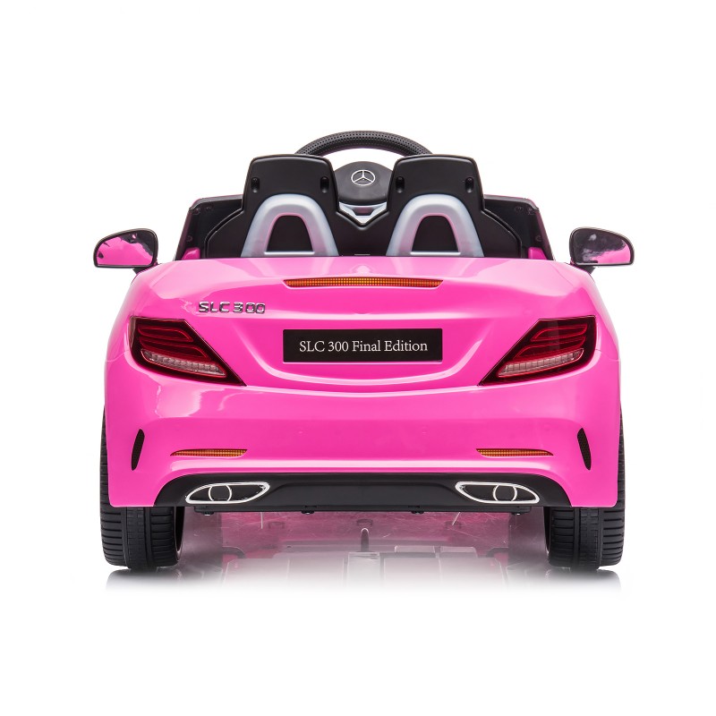 Battery operated car Mercedes Benz SLC300 LUX pink, EVA wheels, leather seat
