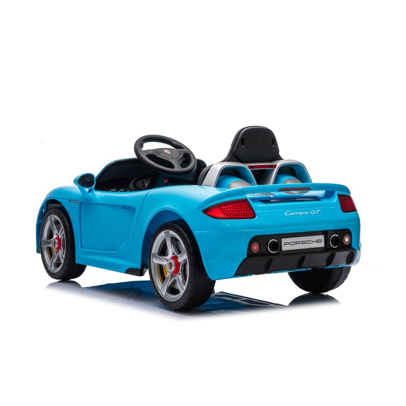 Battery operated car Porsche Carrera GT LUX blue,EVA wheels, leather seat