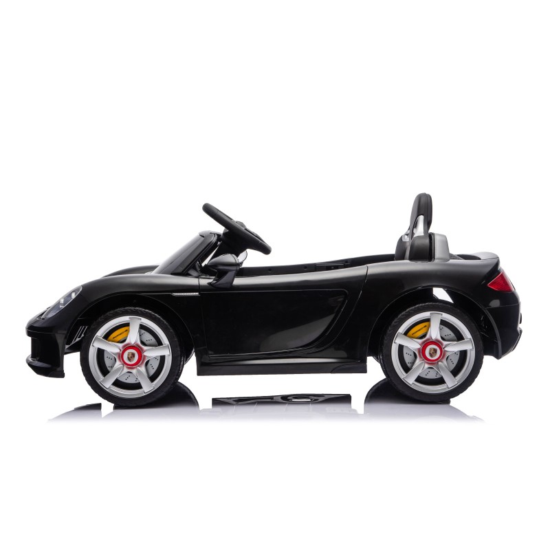 Battery operated car Porsche Carrera GT LUX  black, EVA wheels, leather seat