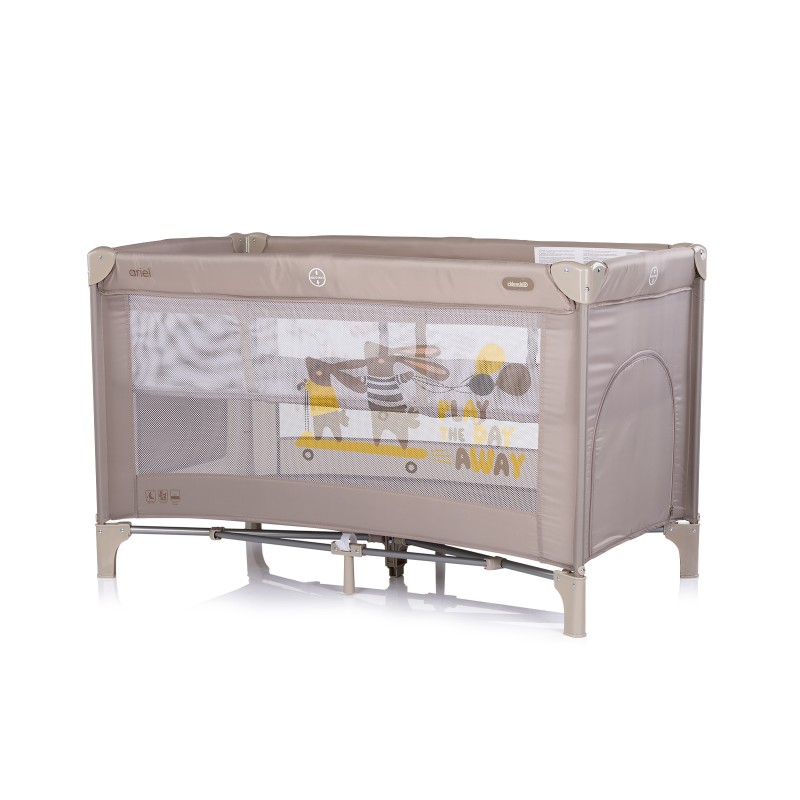 Foldable travel cot Ariel latte