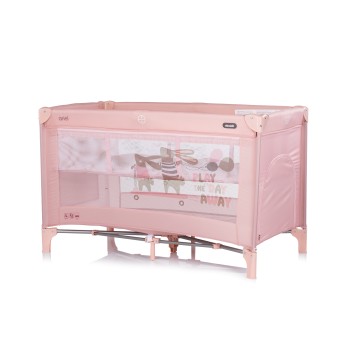 Foldable travel cot "Ariel" powder pink