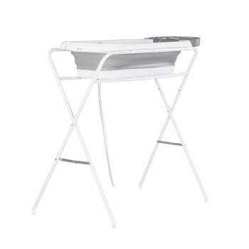 Bath tub with stand and tray with thermometer SLIM - grey