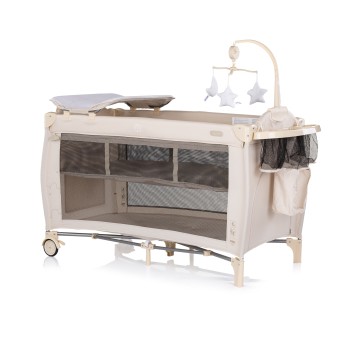 Foldable travel cot with changing pad Bella cashmere