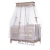 Foldable travel cot with mosquito net Palace latte