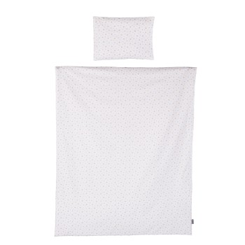 Beding set 5 pc. /Sheet, pillow case, pillow, duvet and duvet cover /beige stars