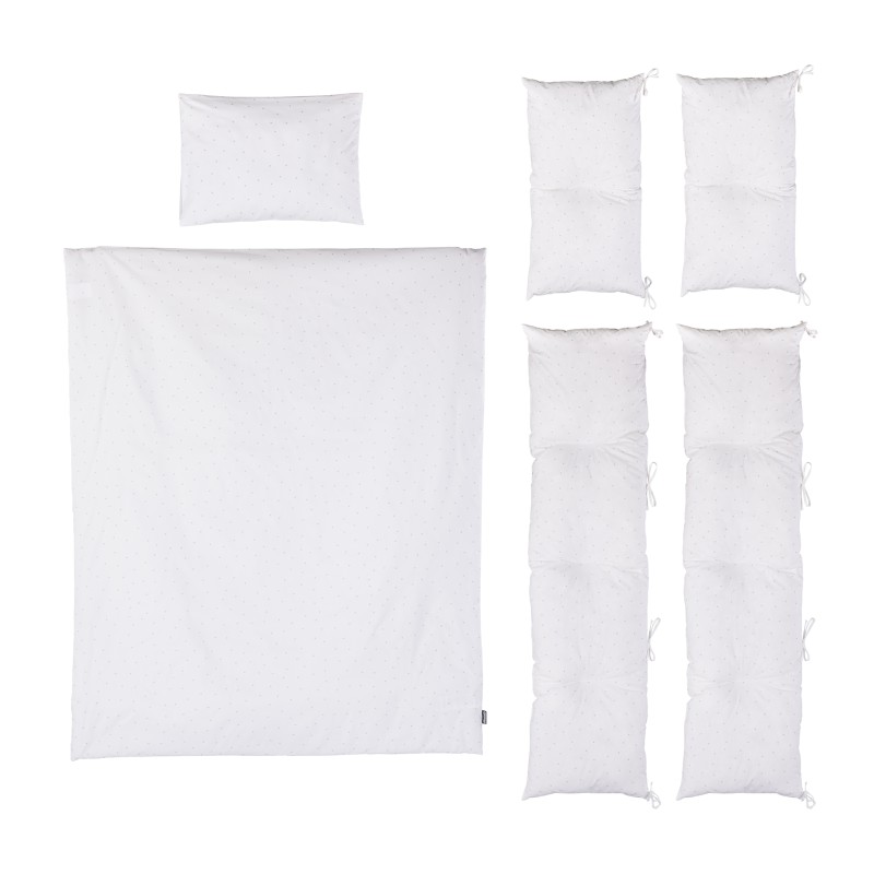 9-piece bedding set with duvet cover 60/120  mint stars