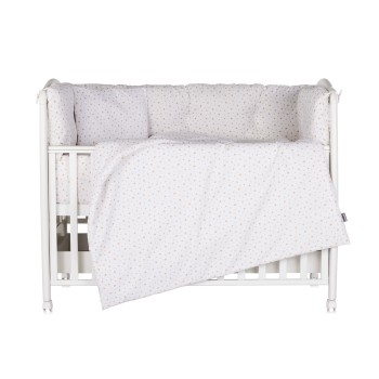 9-piece bedding set with duvet cover 70/140 beige stars