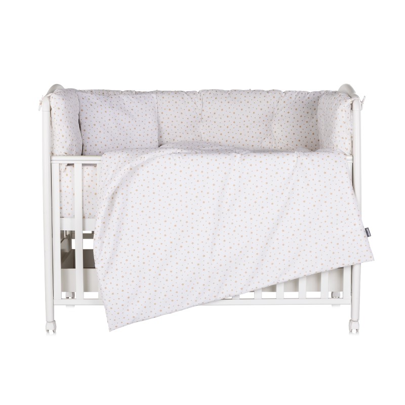 9-piece bedding set with duvet cover 70/140 beige stars