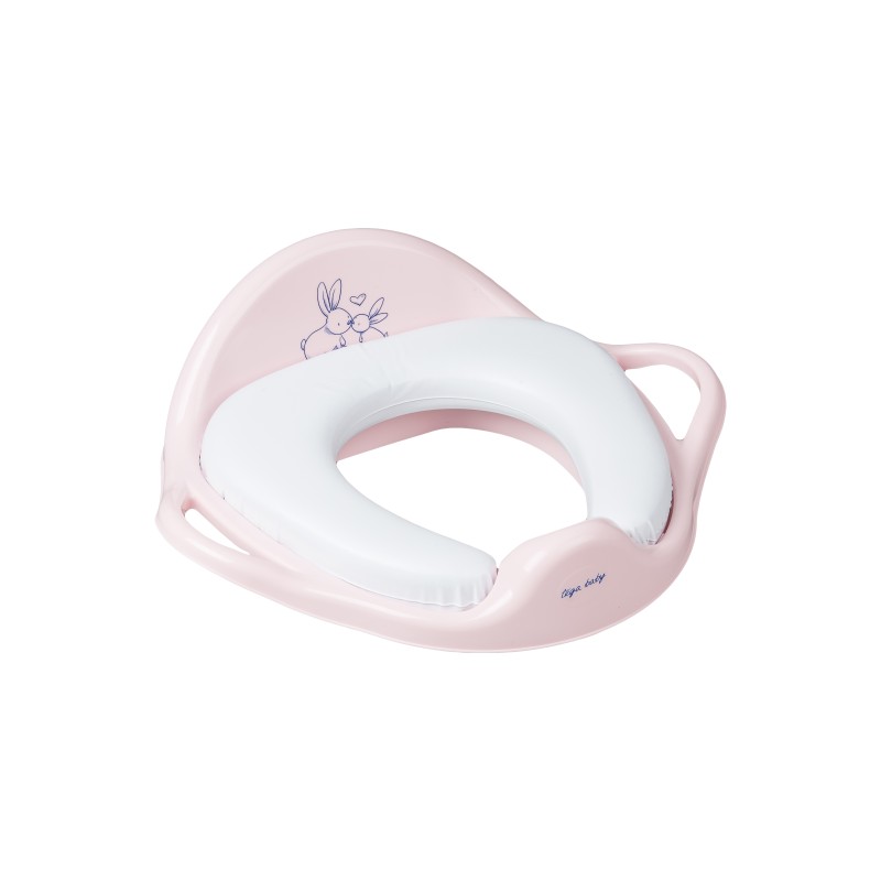 Soft seat toilet trainer Little Bunnies pink