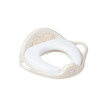 Soft seat toilet trainer Teddy Bear pearl beige