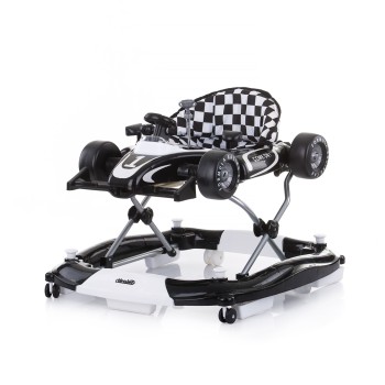 Multi functional baby walker "Racer" 4 in 1 - black/white