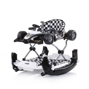 Multi functional baby walker "Racer" 4 in 1 - black/white