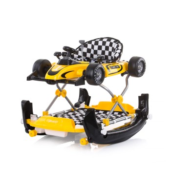 Multi functional baby walker "Racer" 4 in 1 - yellow