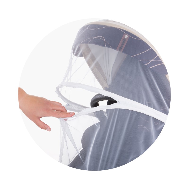 Mosquito net for stroller LUX white