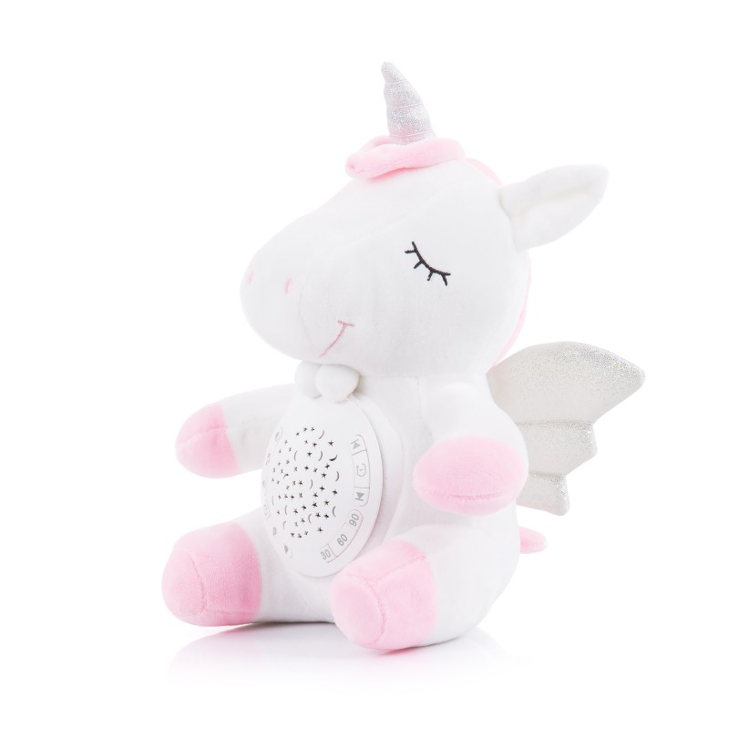 Plush toy with projector and music Unicorn