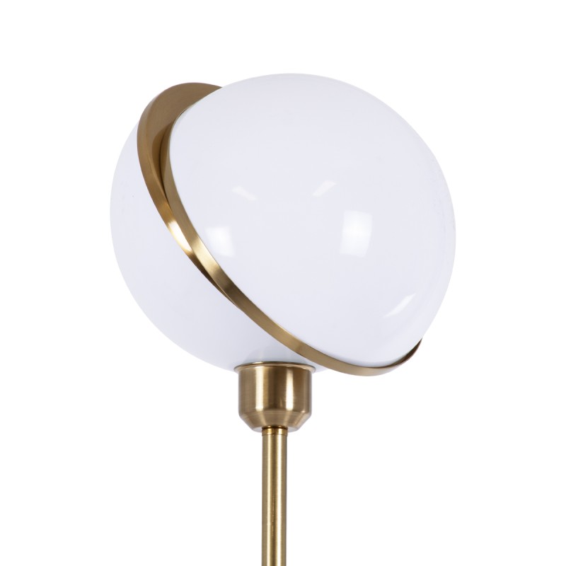 GloboStar® HUDSON 00500 Μοντέρνο Επιδαπέδιο Φωτιστικό Μονόφωτο 1 x E27 IP20 Χρυσό Αλουμίνιο με Λευκό Πλαστικό - Μ20 x Π20 x Υ177cm